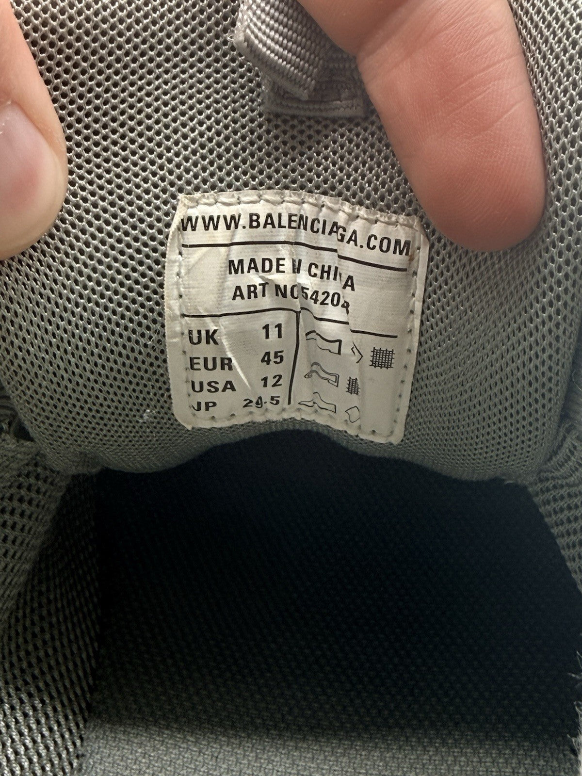 Size 12 - Balenciaga Track Sneaker Grey