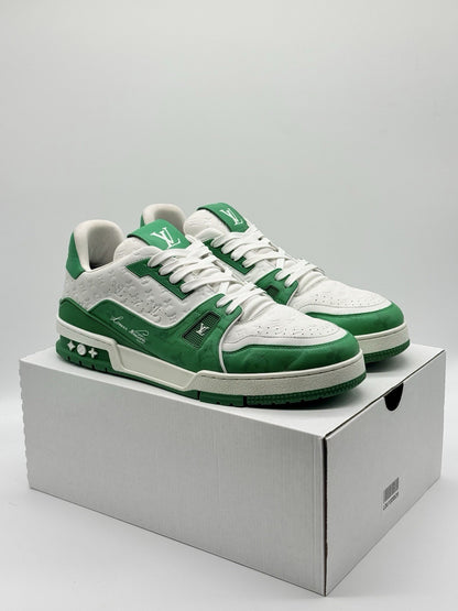 Size 11 - Louis Vuitton Trainer Low #54 Mini Monogram - Green