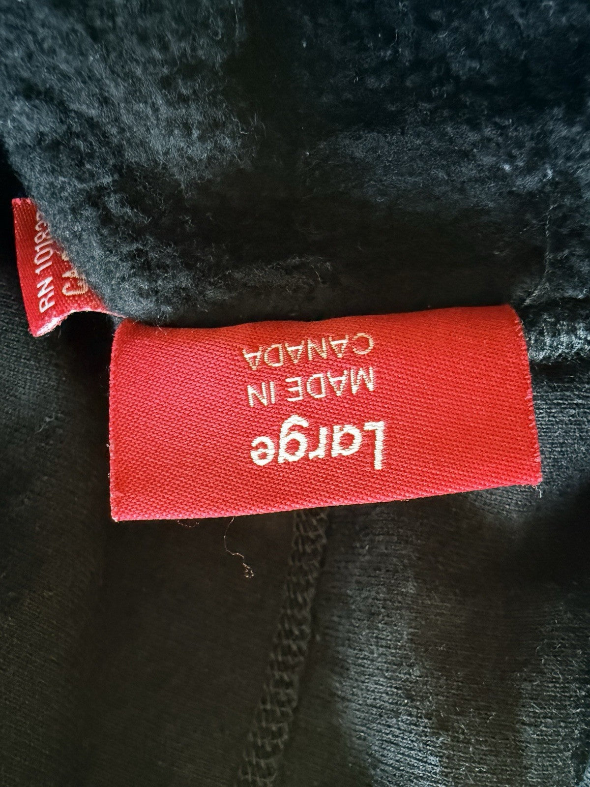 Supreme Embroidered Box Logo Black Hoodie Large Hooded Sweatshirt