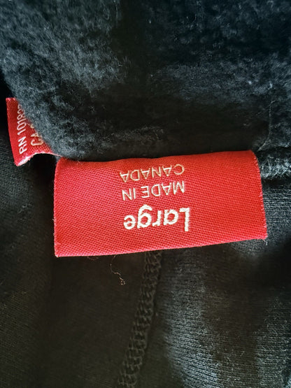 Supreme Embroidered Box Logo Black Hoodie Large Hooded Sweatshirt