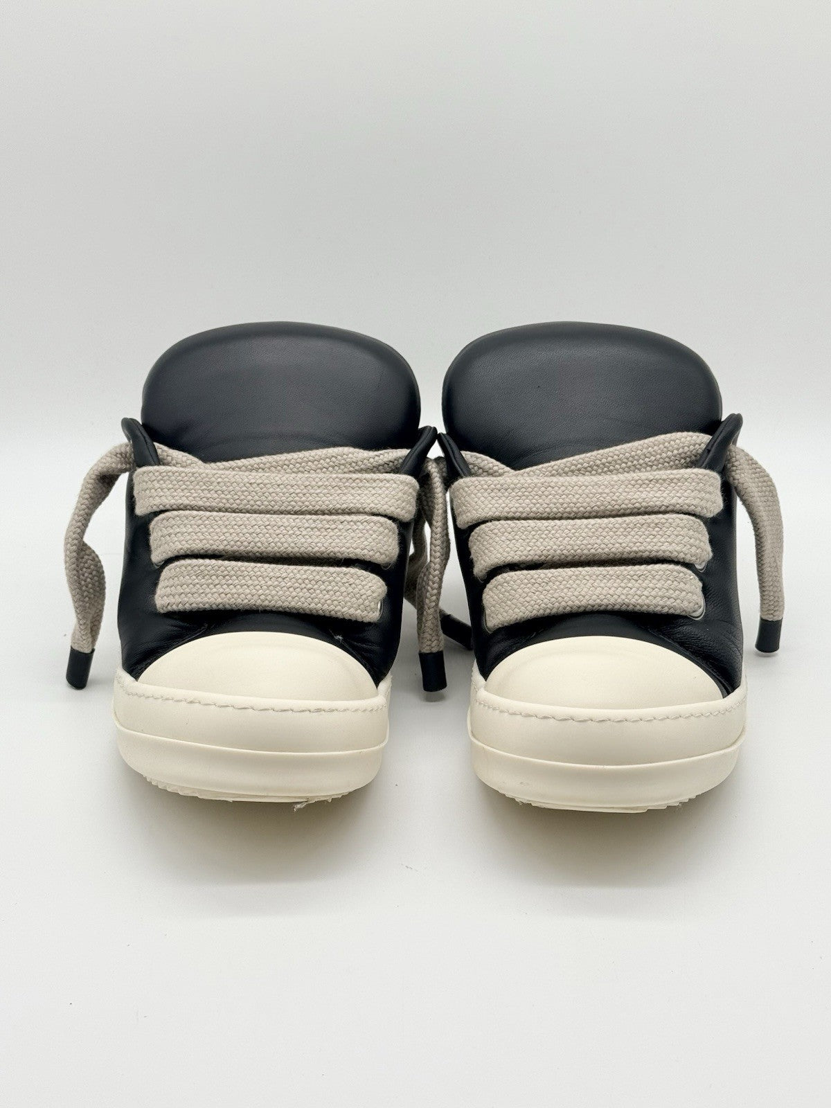 Size 10 - Rick Owens Luxor Jumbo Padded Low Black Milk