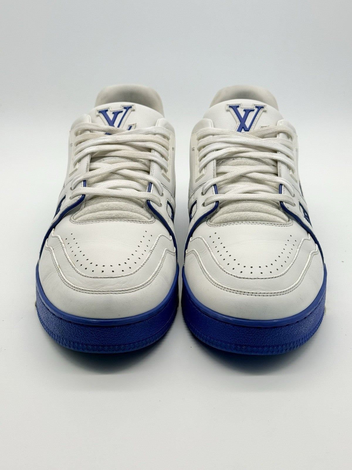 Size 10 - Louis Vuitton Trainer Low White Blue