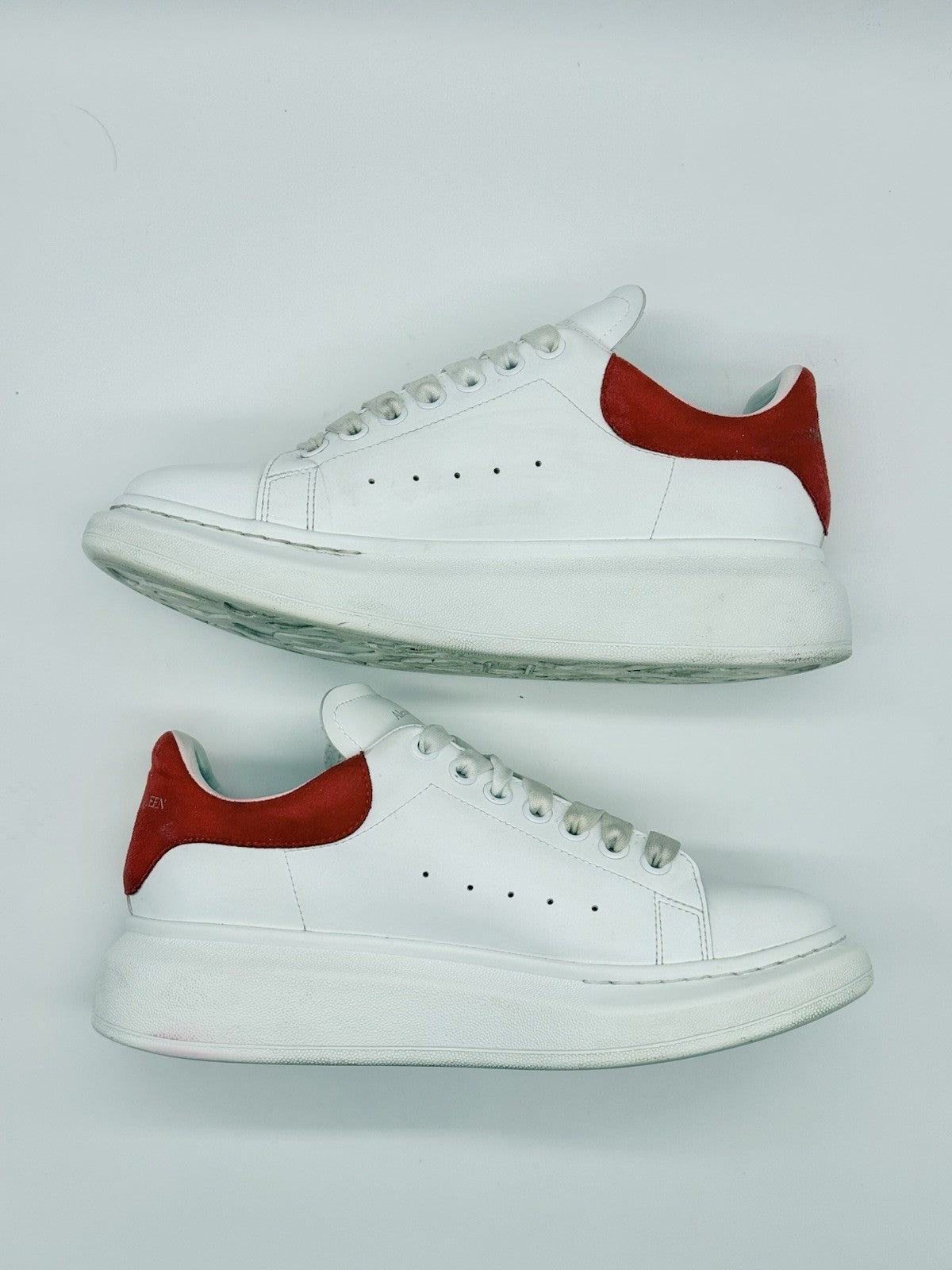 Size 8 - Alexander McQueen White/Red Sneakers
