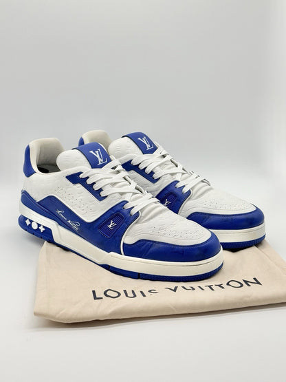 Size 12 - Louis Vuitton Trainer Low #54 Mini Monogram - Blue