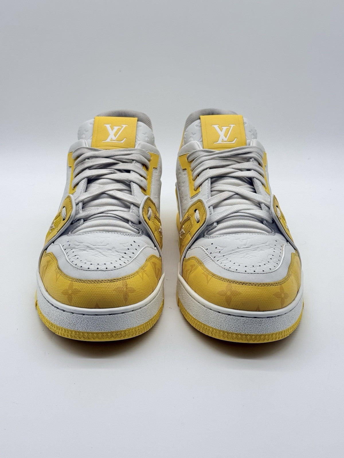Size 10 - Louis Vuitton Trainer Low #54 Mini Monogram - Yellow