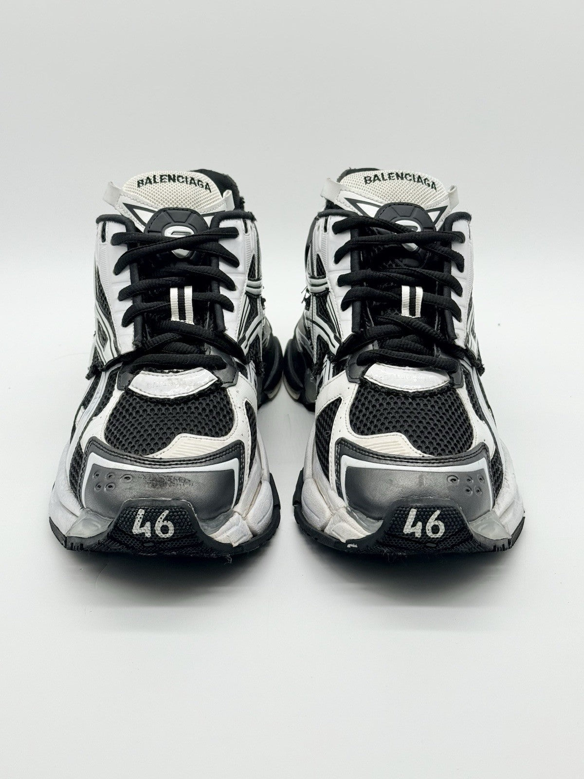 Size 13 - Balenciaga Runner Sneaker Black White