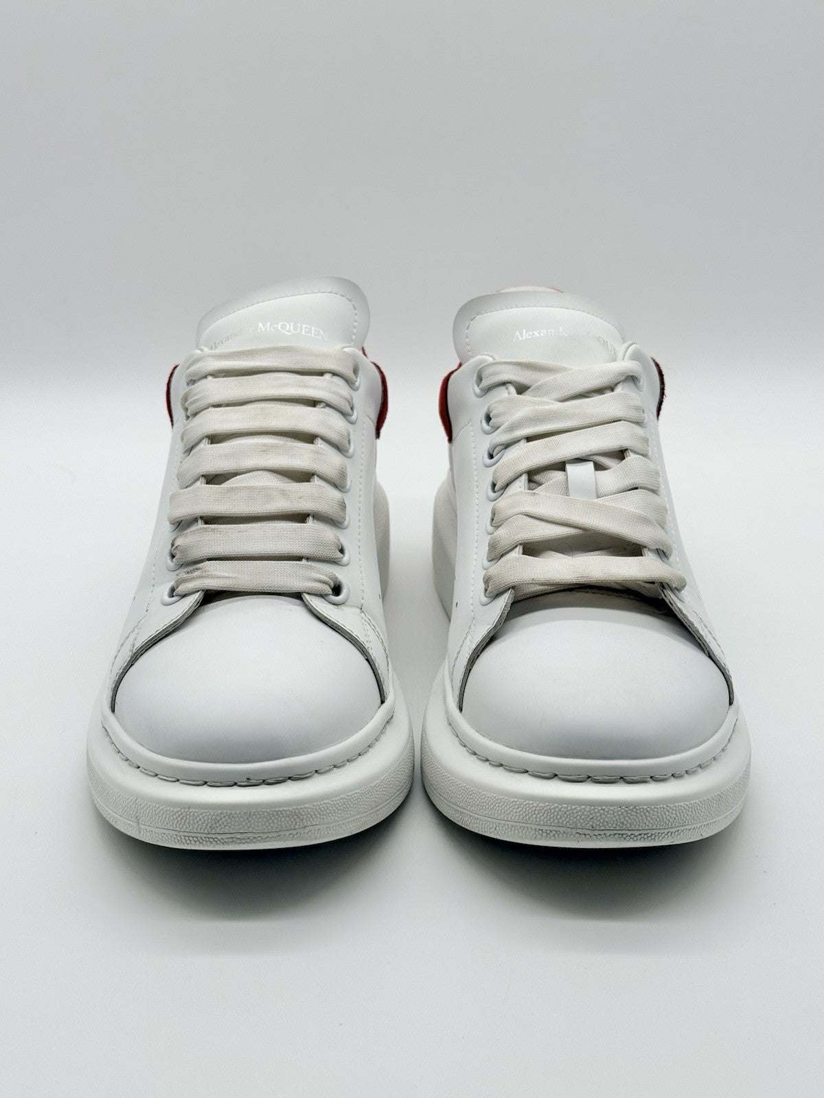 Size 8 - Alexander McQueen White/Red Sneakers