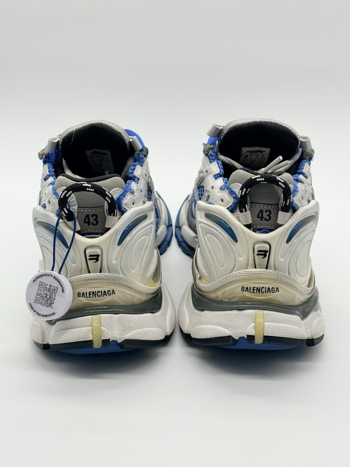 Size 10 - Balenciaga Runner Sneaker White Blue Yellow