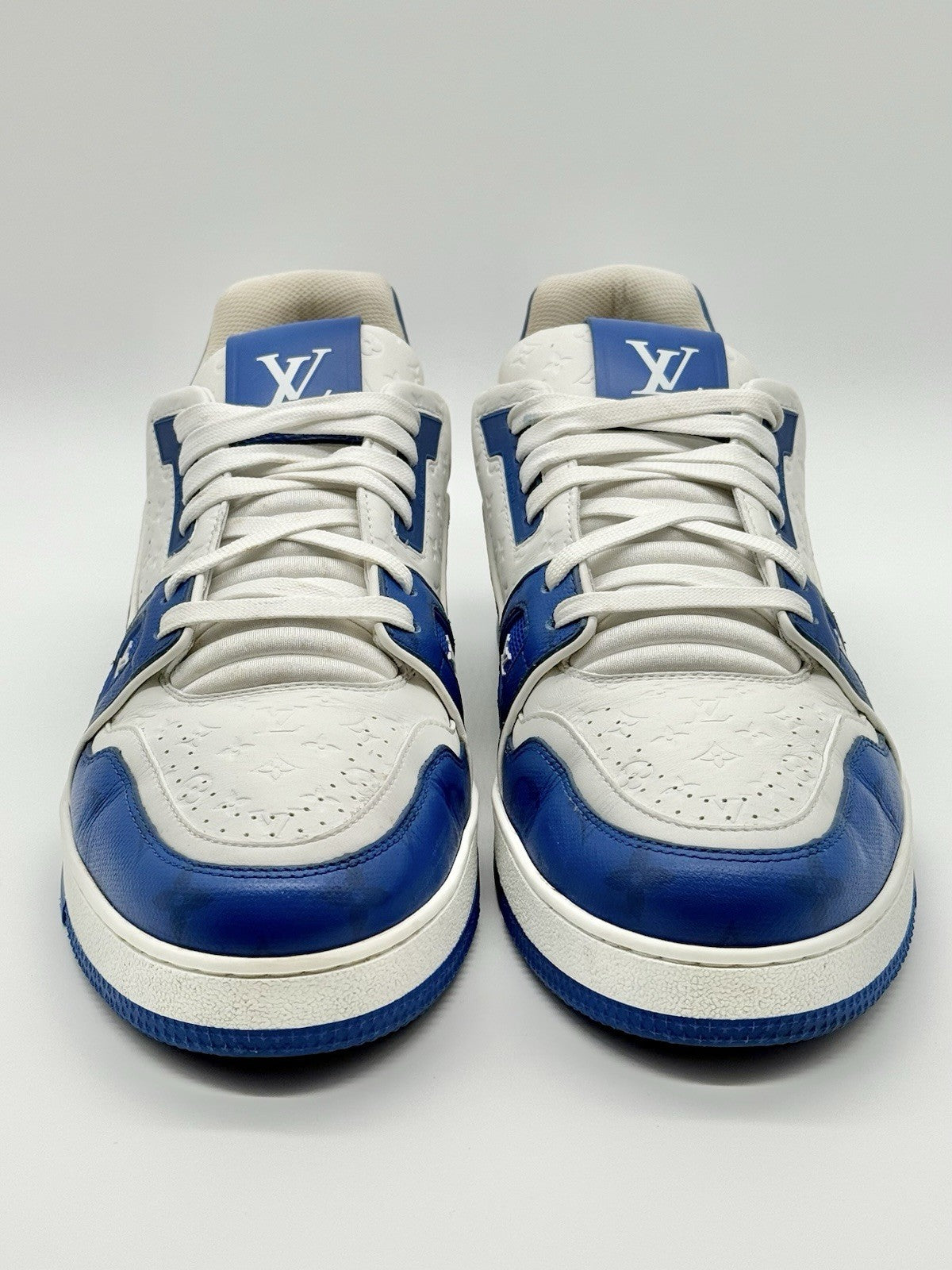 Size 11 - Louis Vuitton Trainer Low #54 Mini Monogram - Blue