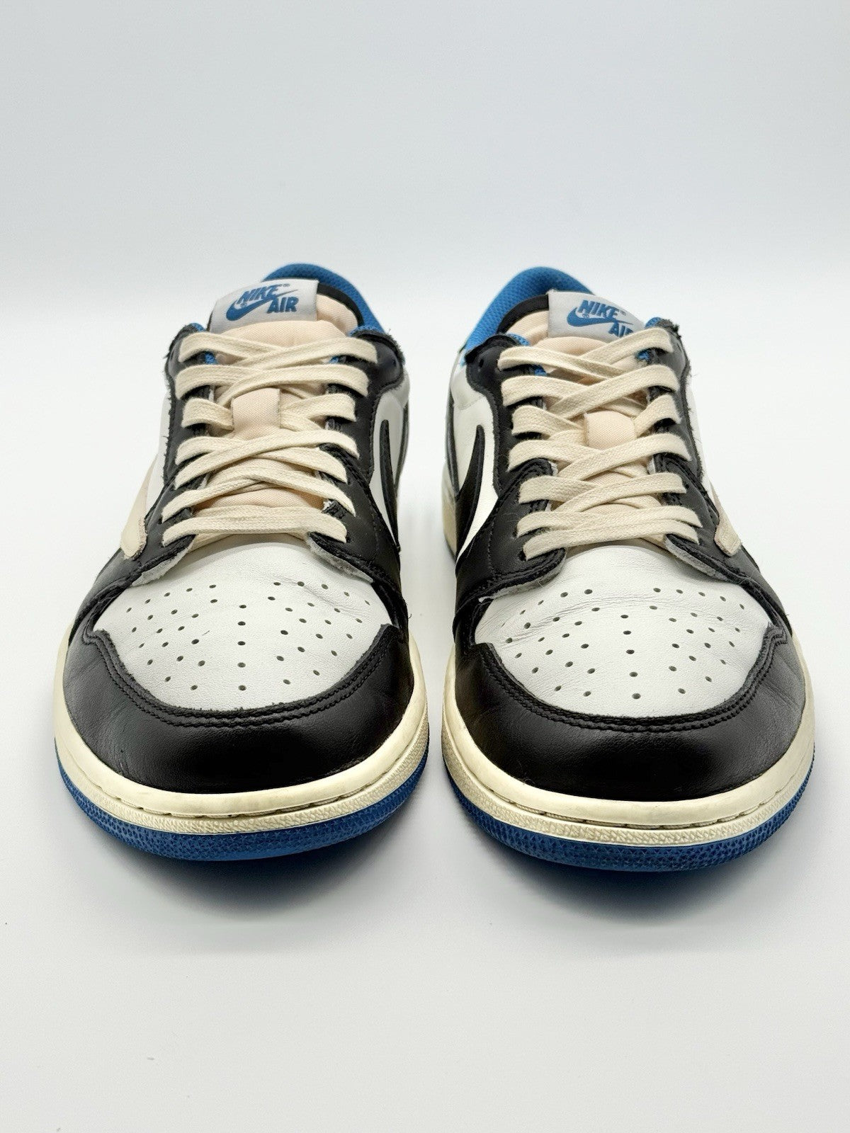 Size 9.5 - Jordan 1 Retro x Fragment Design x Travis Scott Low Blue