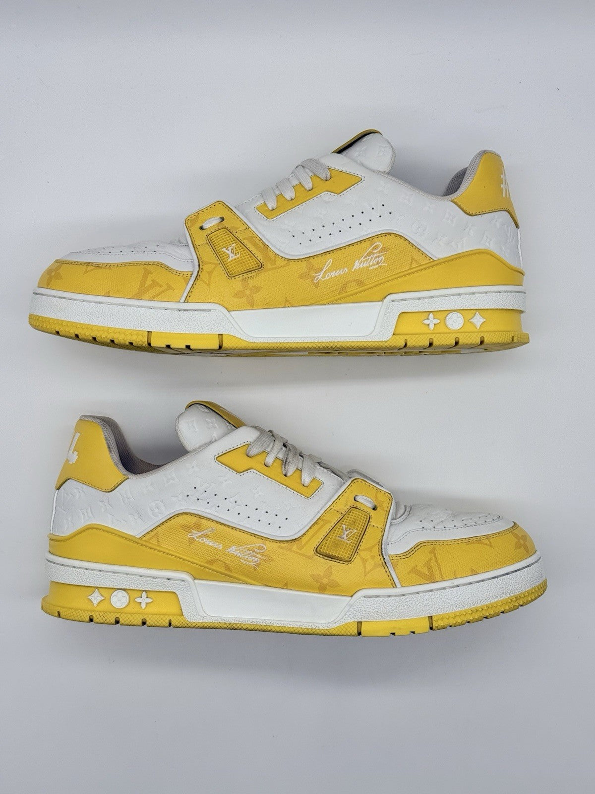 Size 10 - Louis Vuitton Trainer Low #54 Mini Monogram - Yellow