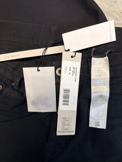 Rick Owens Bonotto Jeans Black 32 ($1320 Retail)