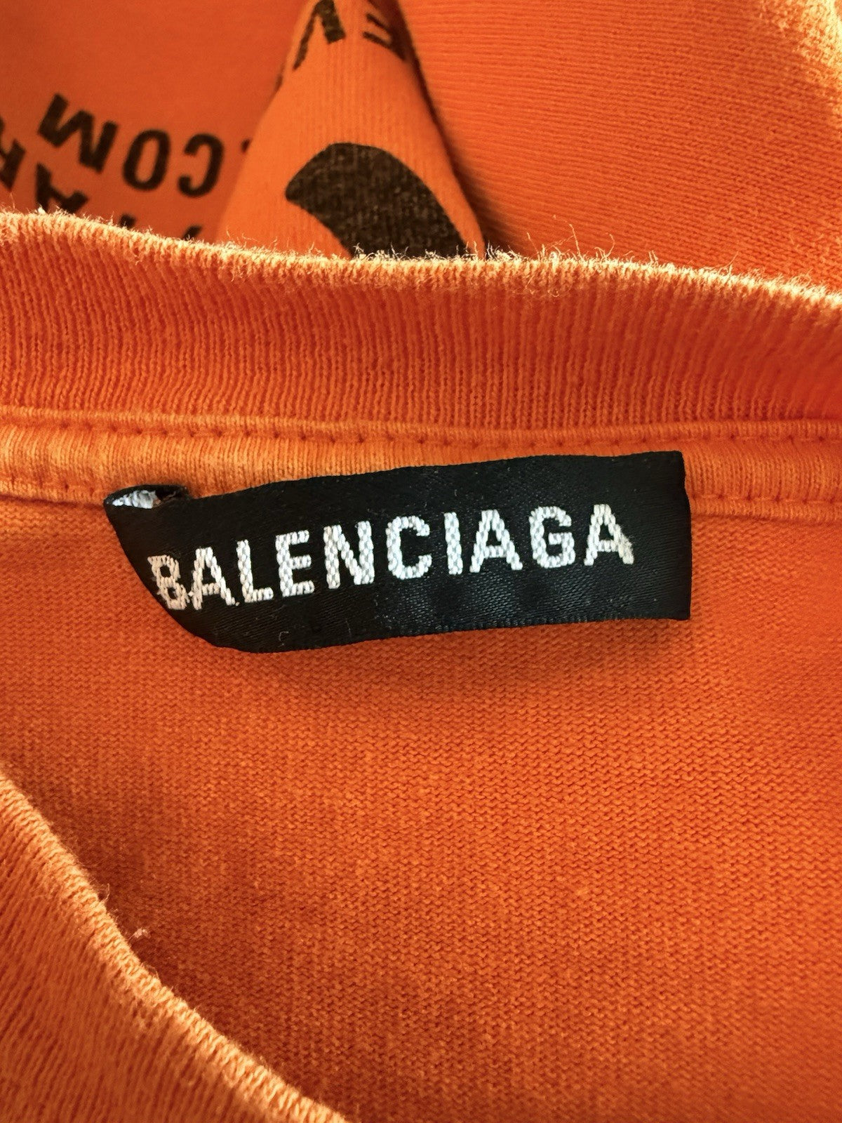 Size S - Balenciaga Crew T Shirt Orange
