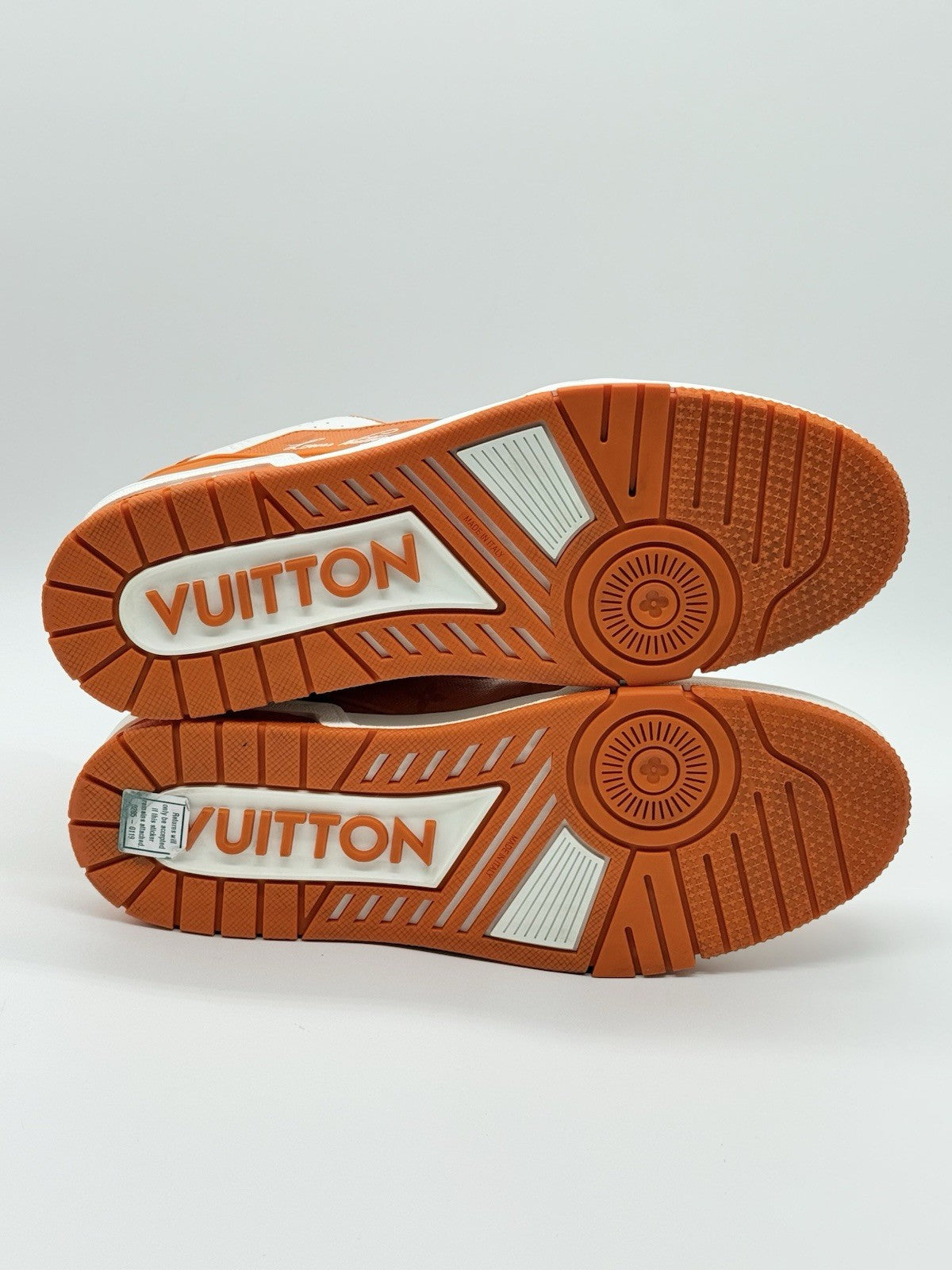 WORN ONCE Size 10 - Louis Vuitton Trainer Low #54 Mini Monogram - Orange