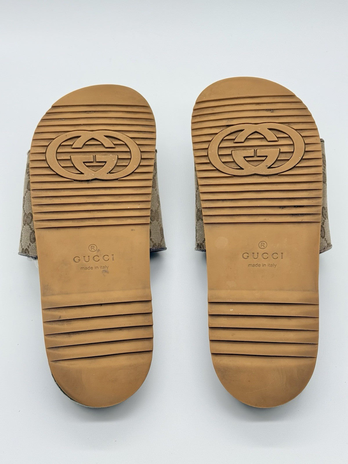 Size 13 - Gucci Interlocking GG Monogram Slides Sandals