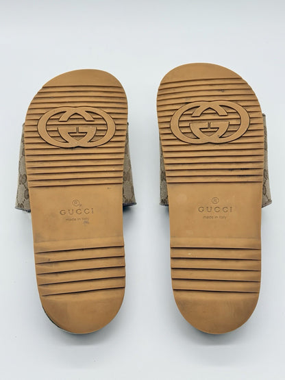 Size 13 - Gucci Interlocking GG Monogram Slides Sandals