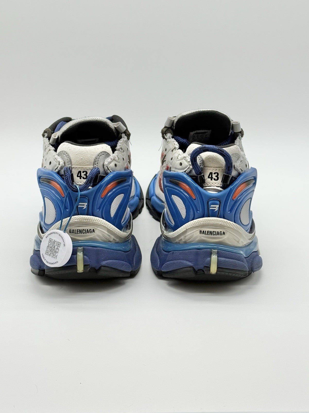 Size 10 - Balenciaga Runner Sneaker Grey Red Blue