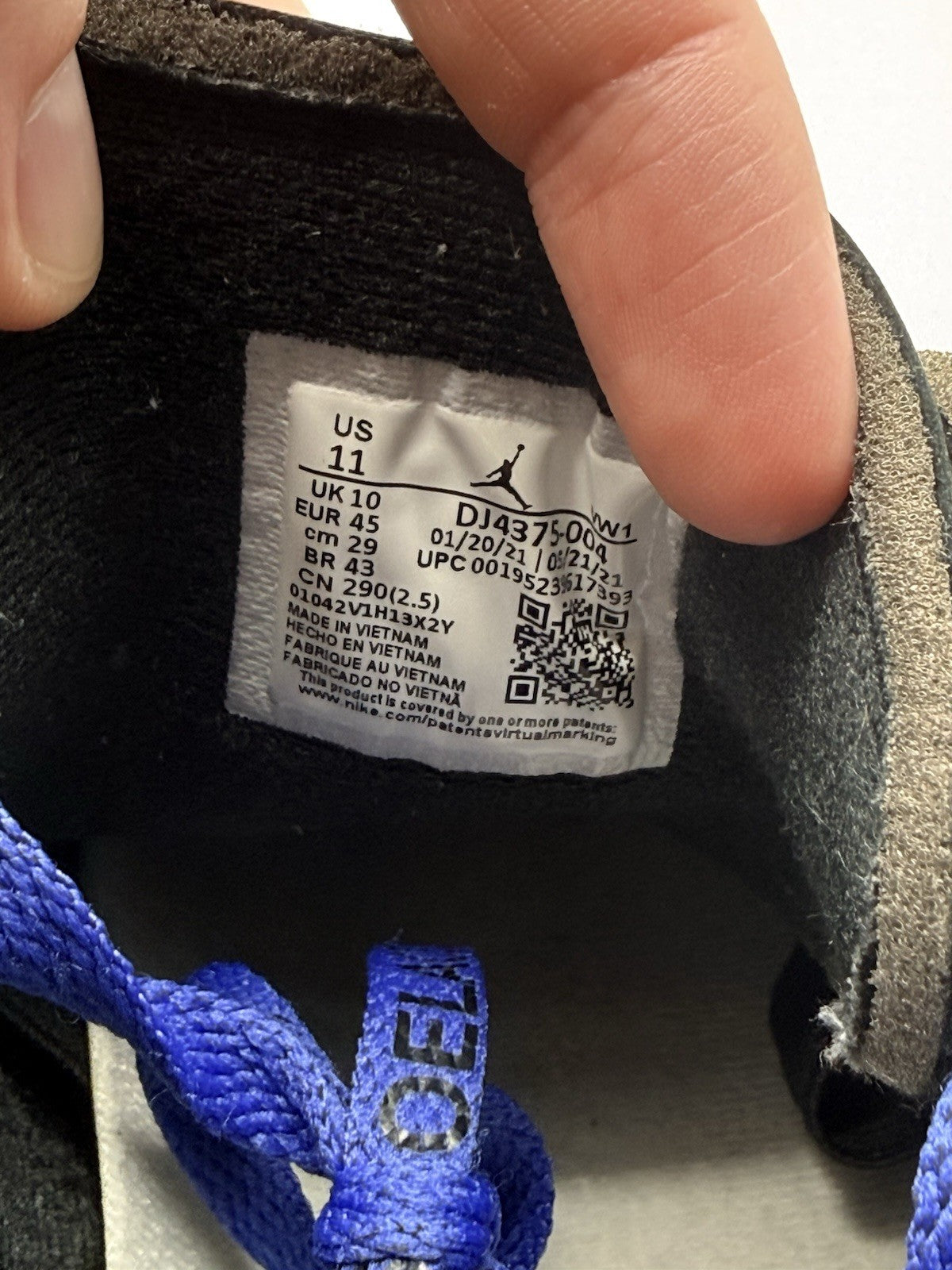 Size 11 - Off-White x Air Jordan 2 Retro SP Low Black Varsity Royal