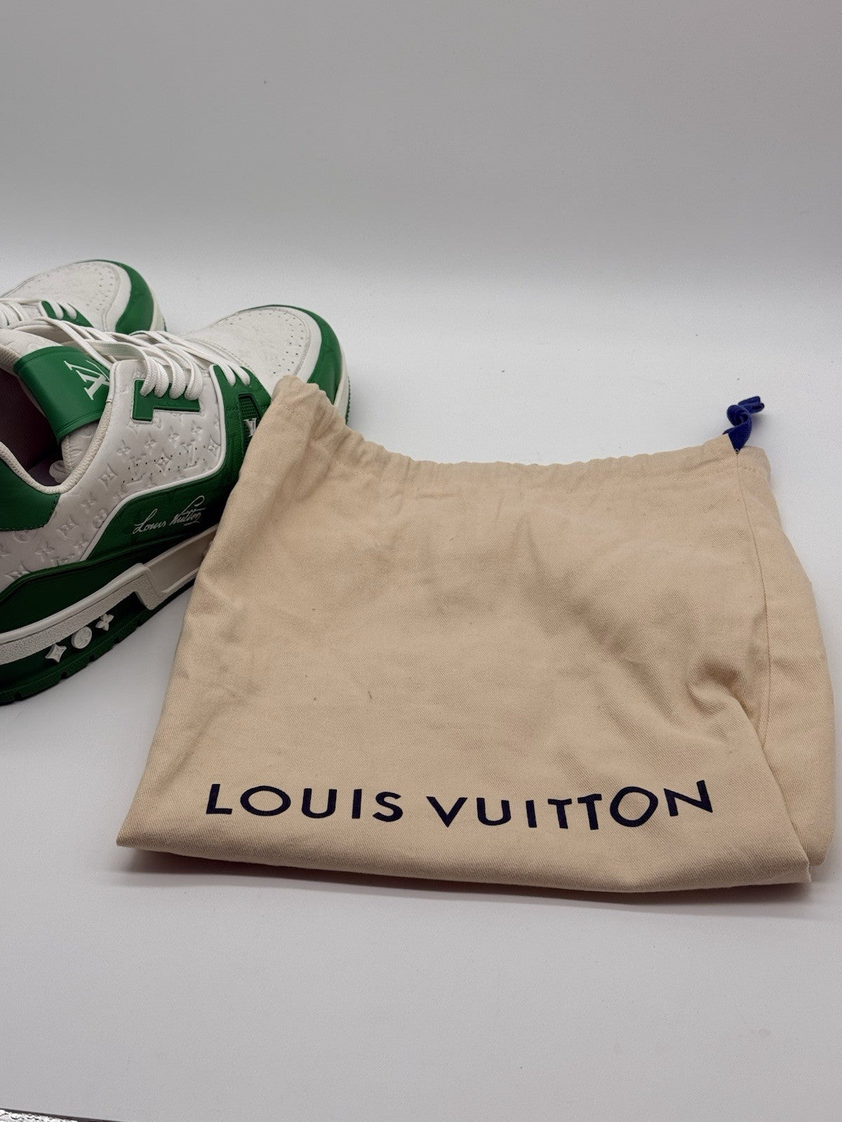 Size 11 - Louis Vuitton Trainer Low #54 Mini Monogram - Green