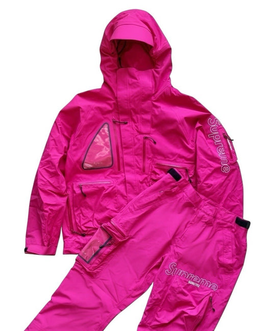 Supreme Gore-Tex Tech Shell Jacket + Pants In Pink Size M