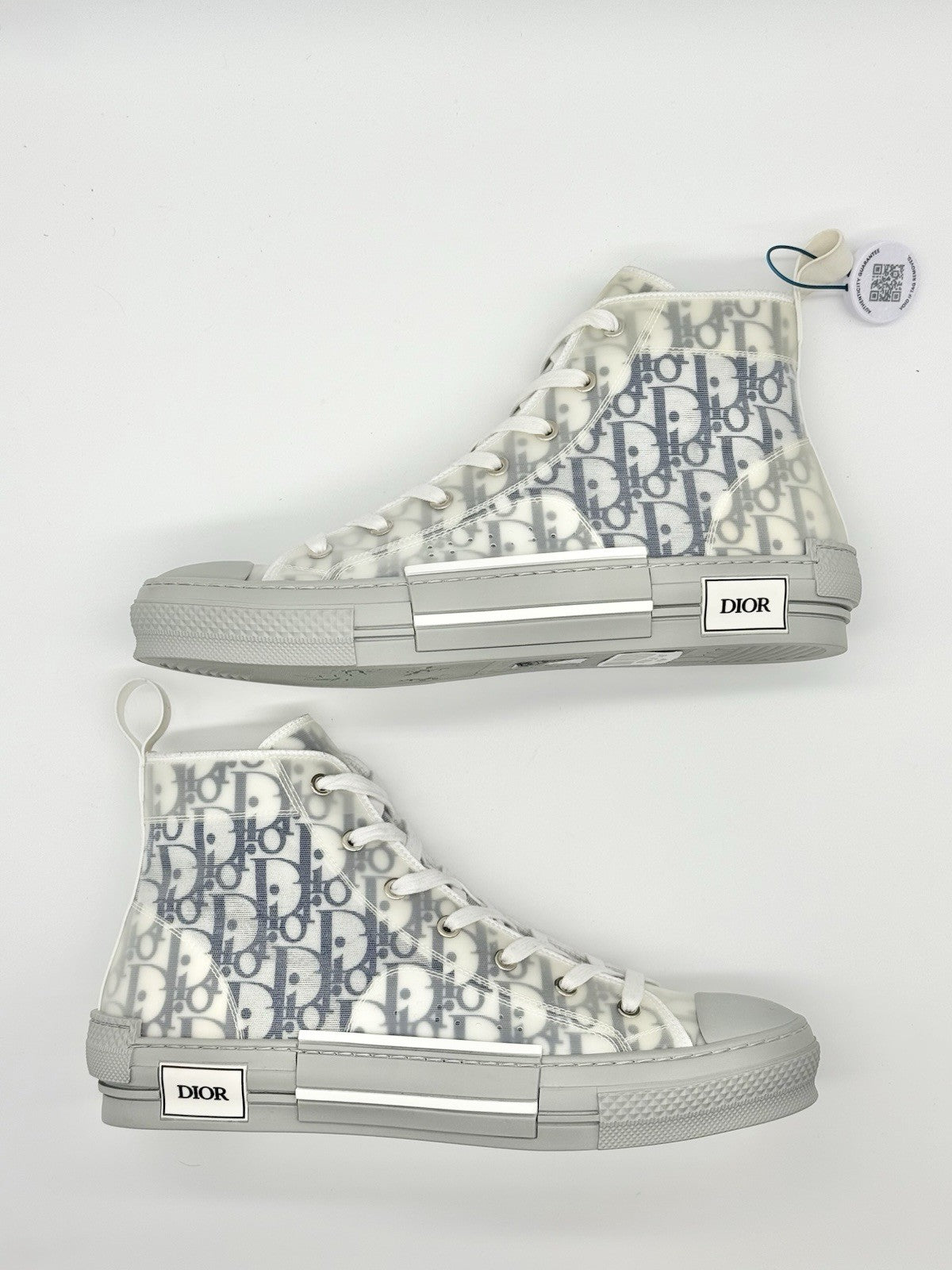 BRAND NEW - Size 10 - Dior B23 High-Top Sneaker White and Navy Oblique