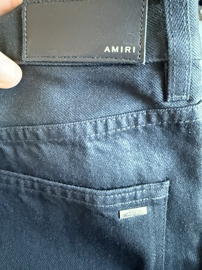 Amiri Jeans Baggy Waxed Black Denim Size 31 ($1450 Retail)