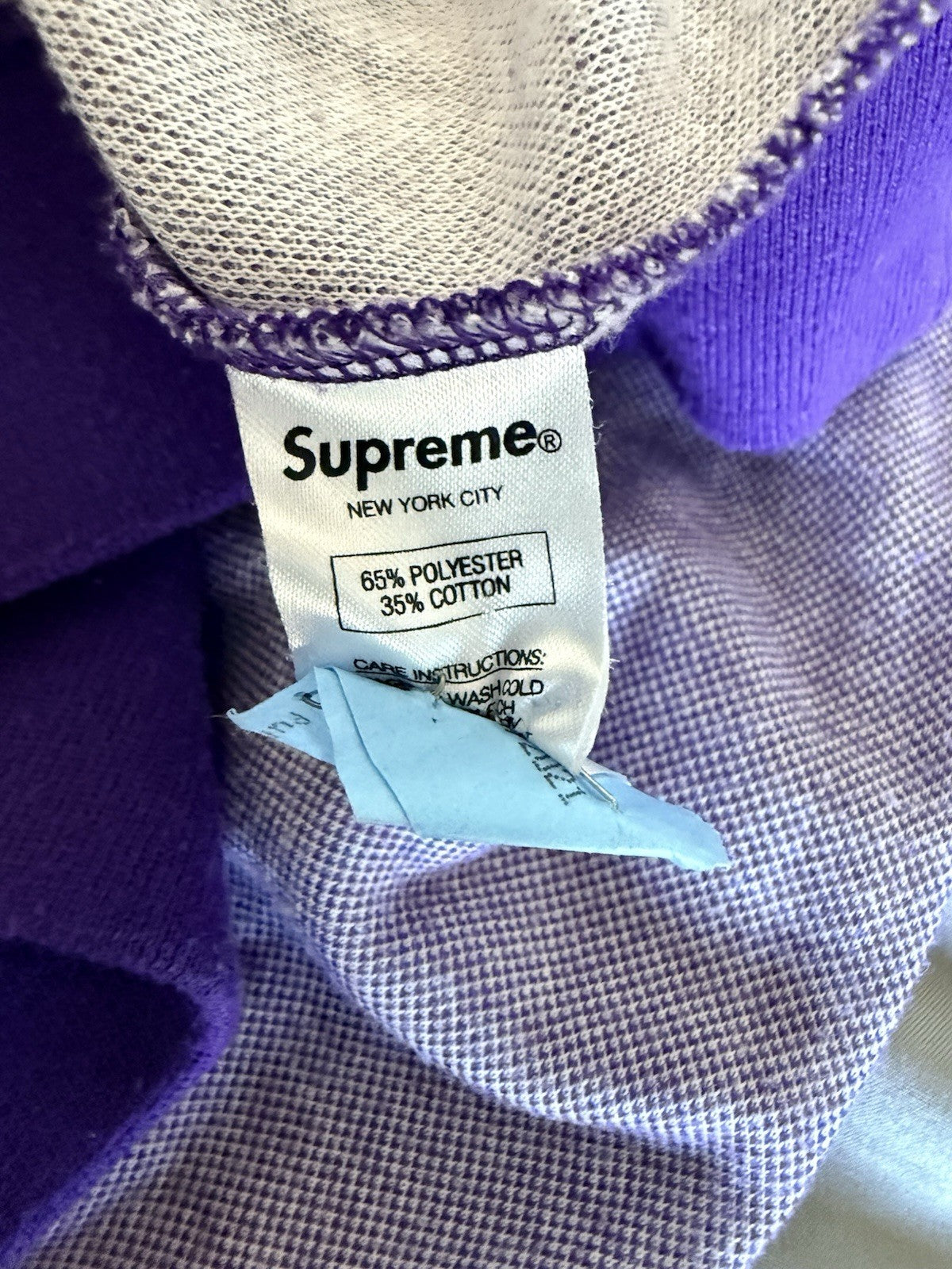 Supreme Tonal Stripe Logo Crewneck In Purple Size M