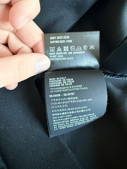 Prada Technical Cotton Sweatshirt Black Size L ($1950 Retail)