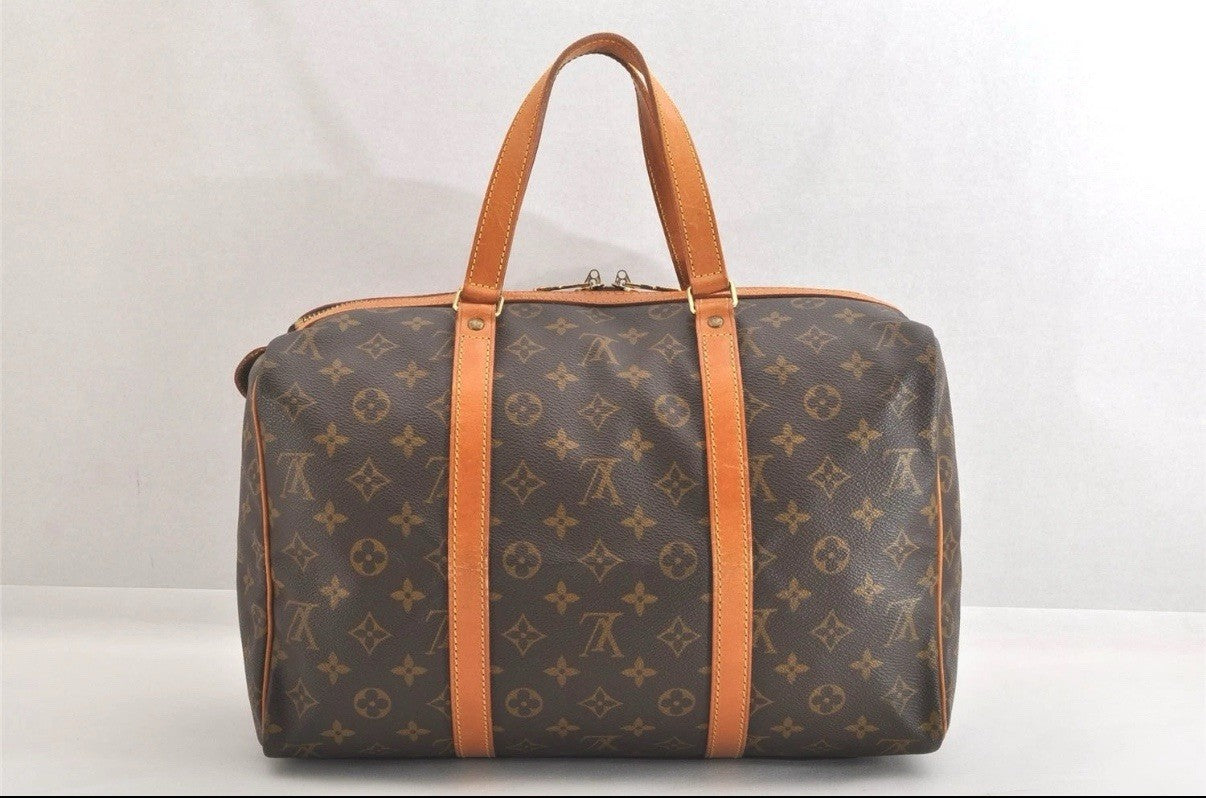 Authentic Louis Vuitton Monogram Sac Souple 35 Hand Boston Bag M41626 LV 2699N