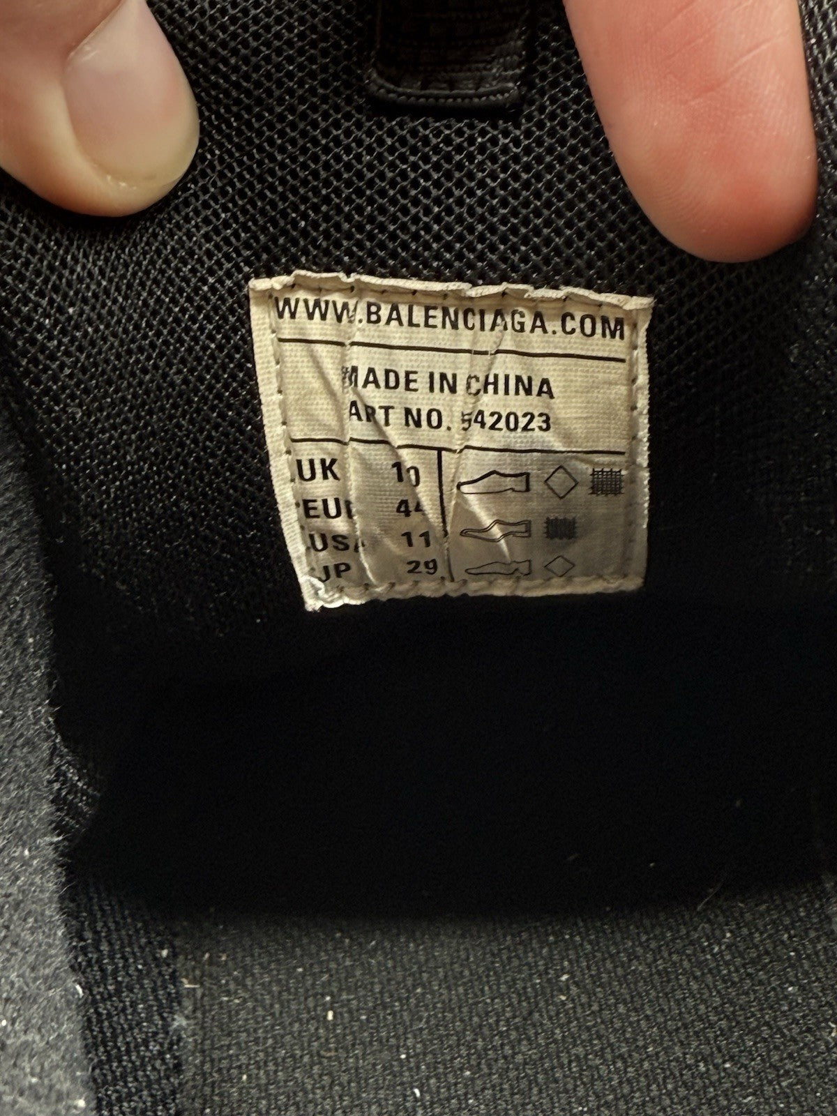 Size 11 - Balenciaga Track Triple Black