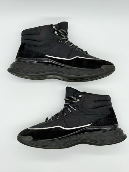 Size 11 - CHANEL high-top Boot Sneakers Black