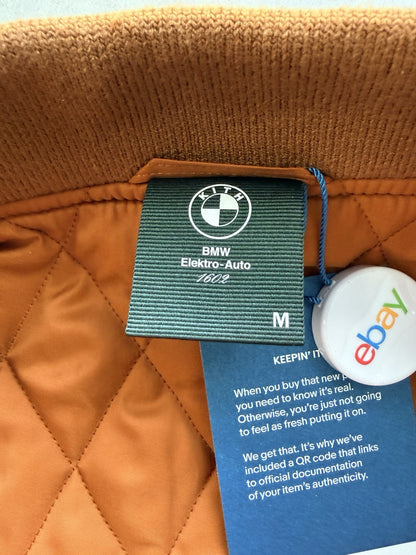Kith X BMW Leather Varsity Jacket Size medium Beige