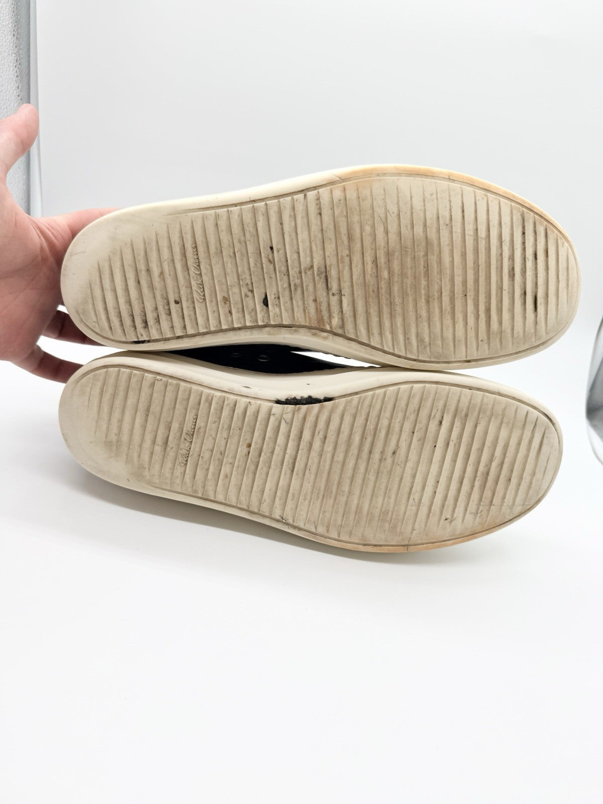 Size 11.5 - Rick Owens Jumbo Leather Low Black Milk