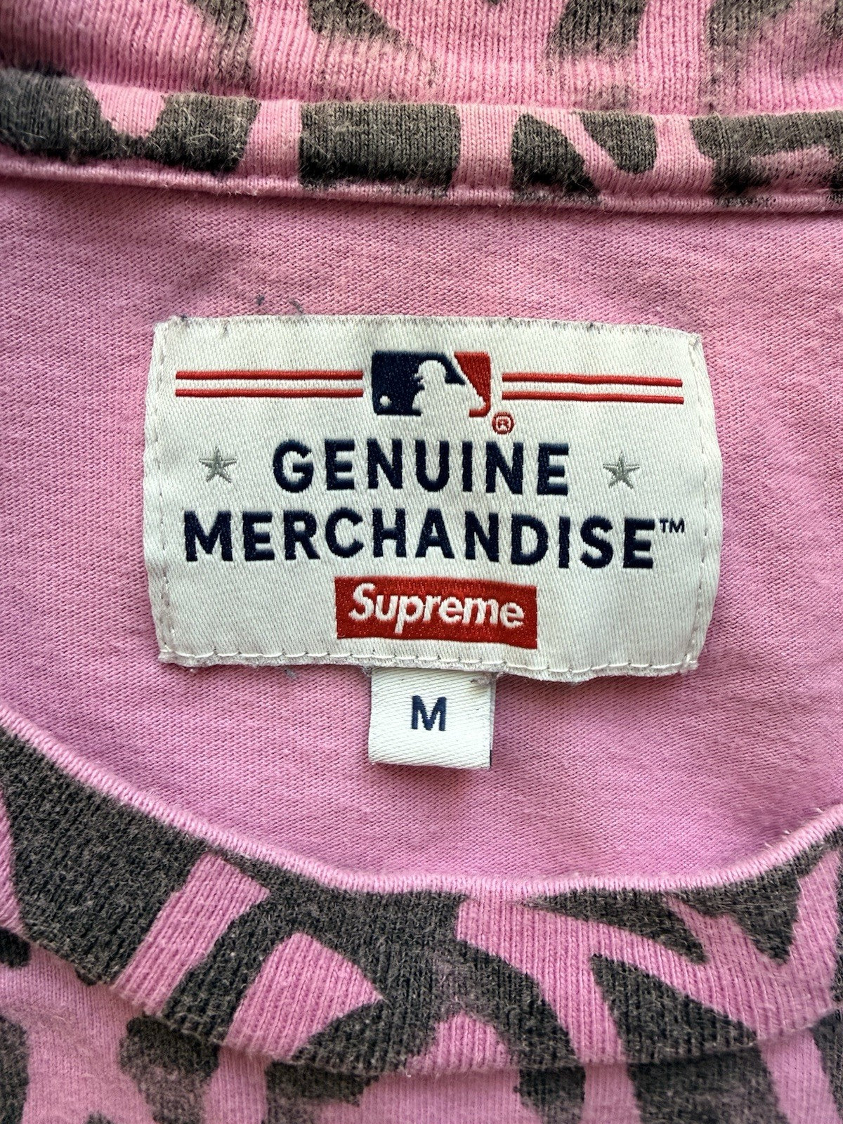 Supreme Pink New York Yankees Shirt Size Medium 