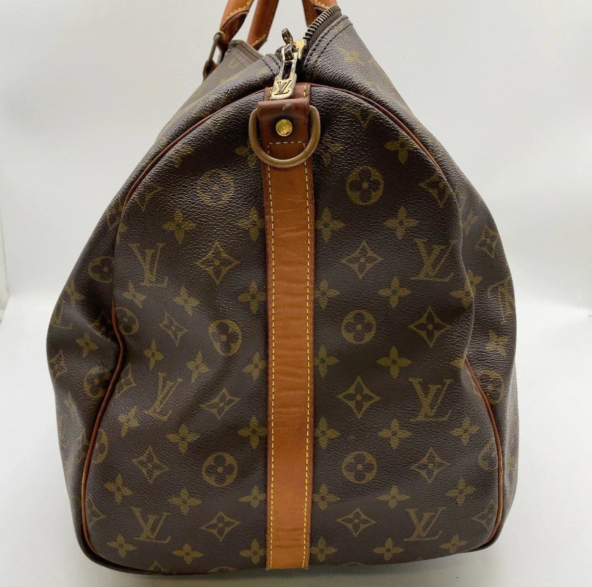 Louis Vuitton Keepall Bandouliere Duffle 55 Brown Canvas