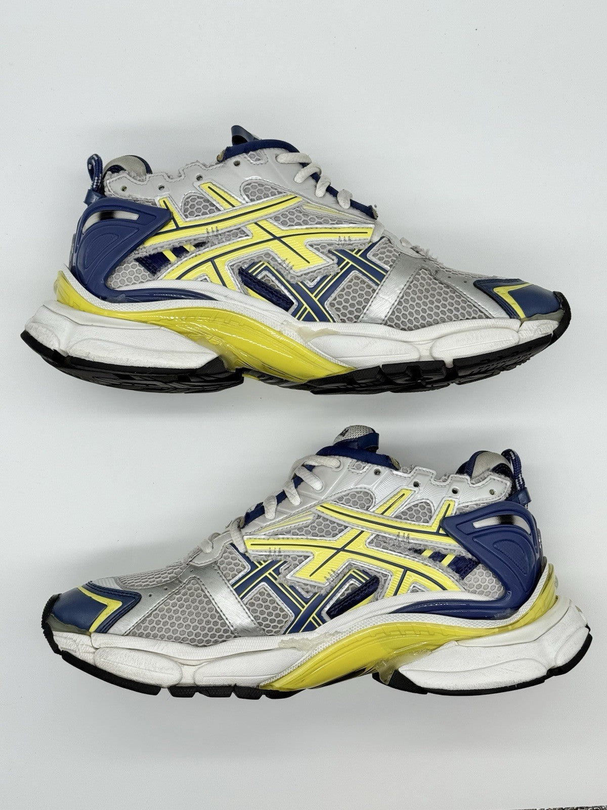 WORN TWICE Size 10 - Balenciaga Runner Grey Yellow Blue