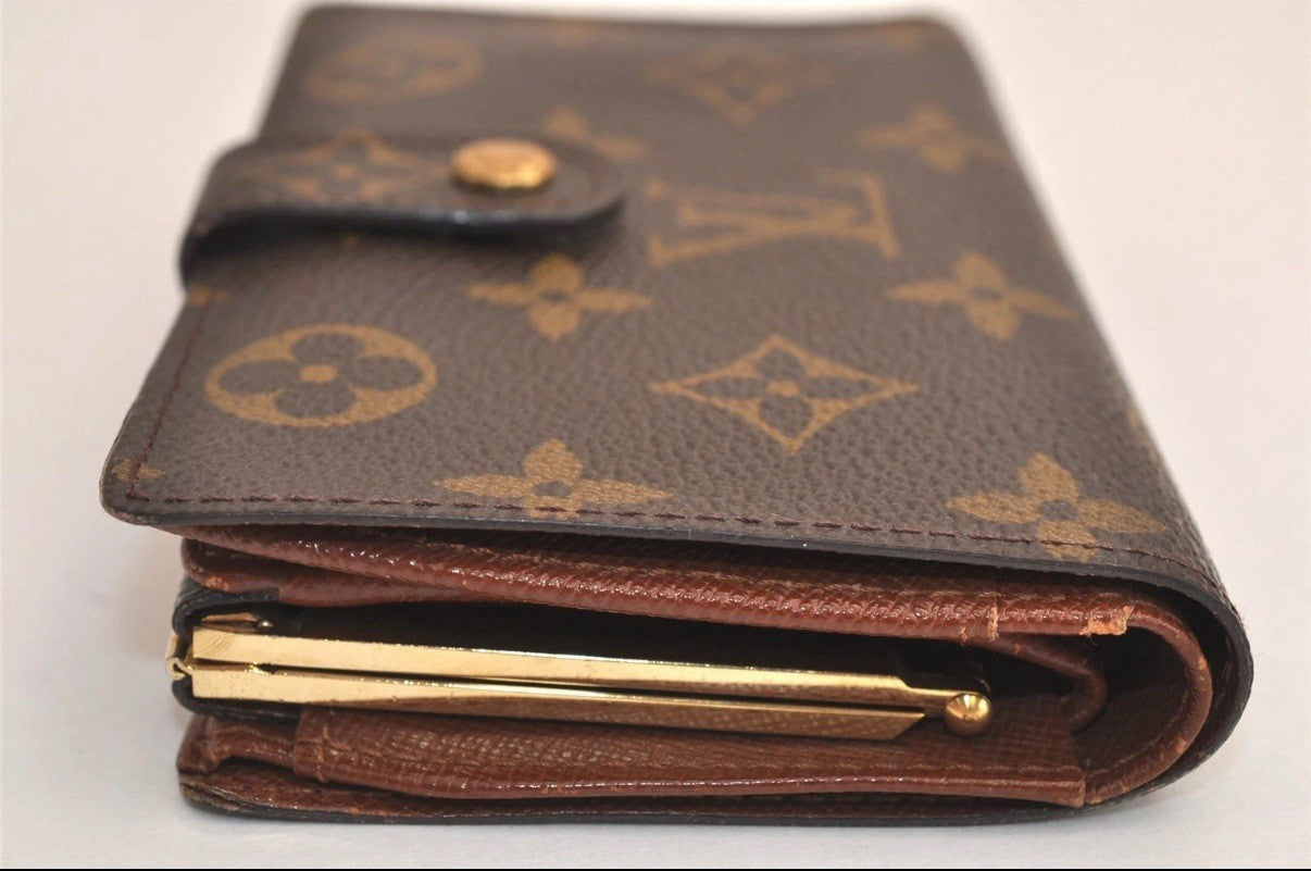 Louis Vuitton Monogram Porte Monnaie Billets Viennois M61663 Wallet 5846M