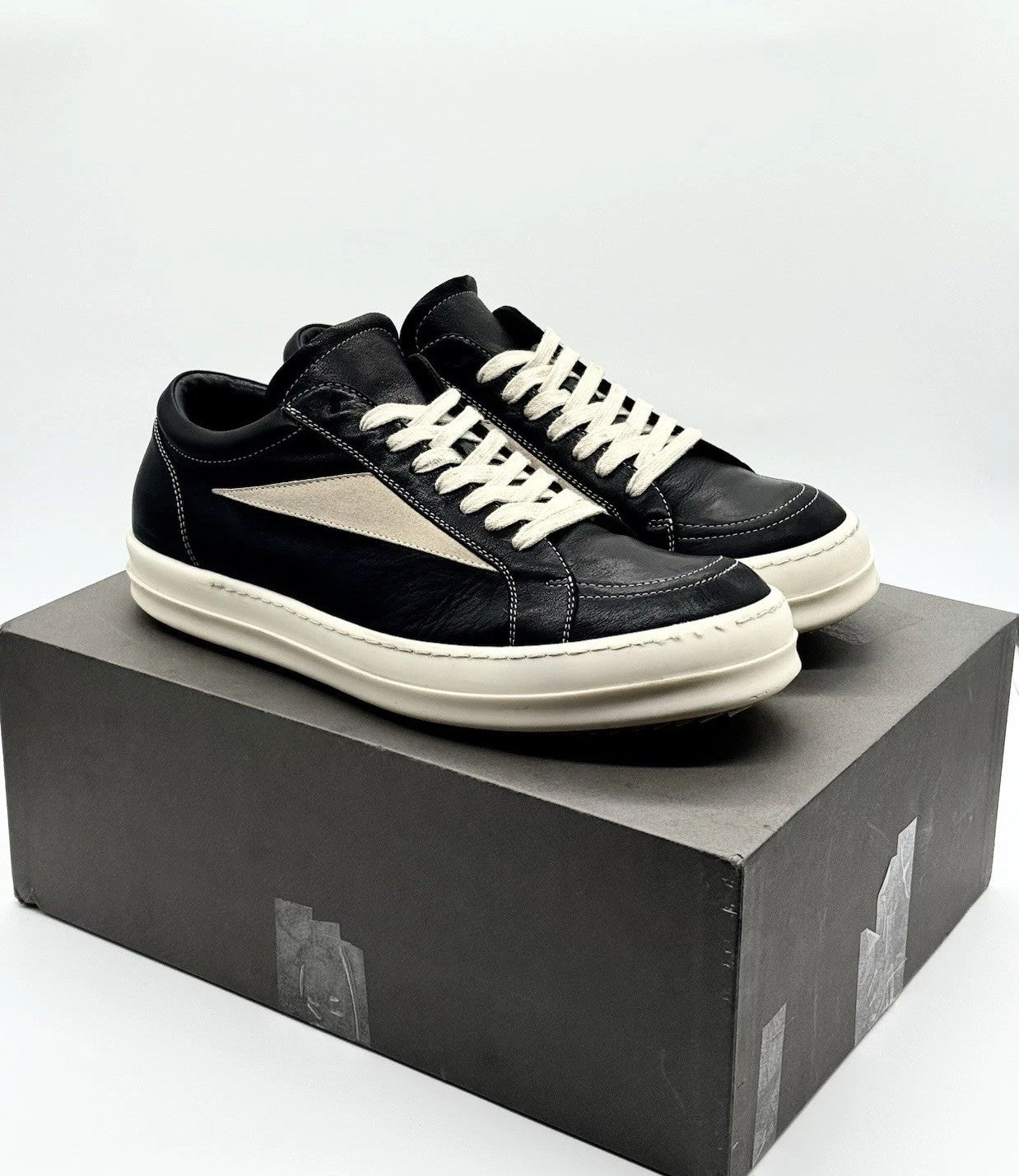 Size 10.5 - Rick Owens Vintage Lows Black