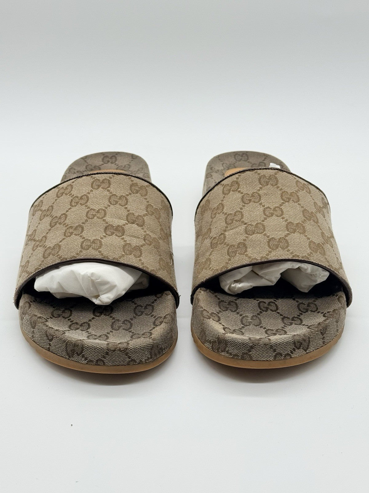 Size 13 - Gucci Interlocking GG Monogram Slides Sandals