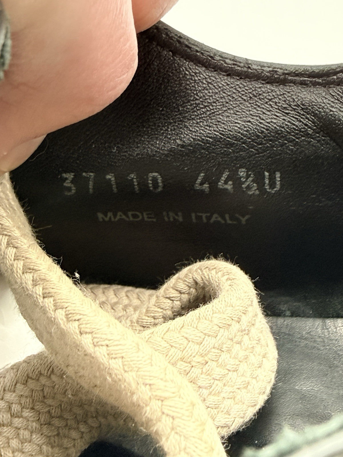 Size 11.5 - Rick Owens Jumbo Leather Low Black Milk