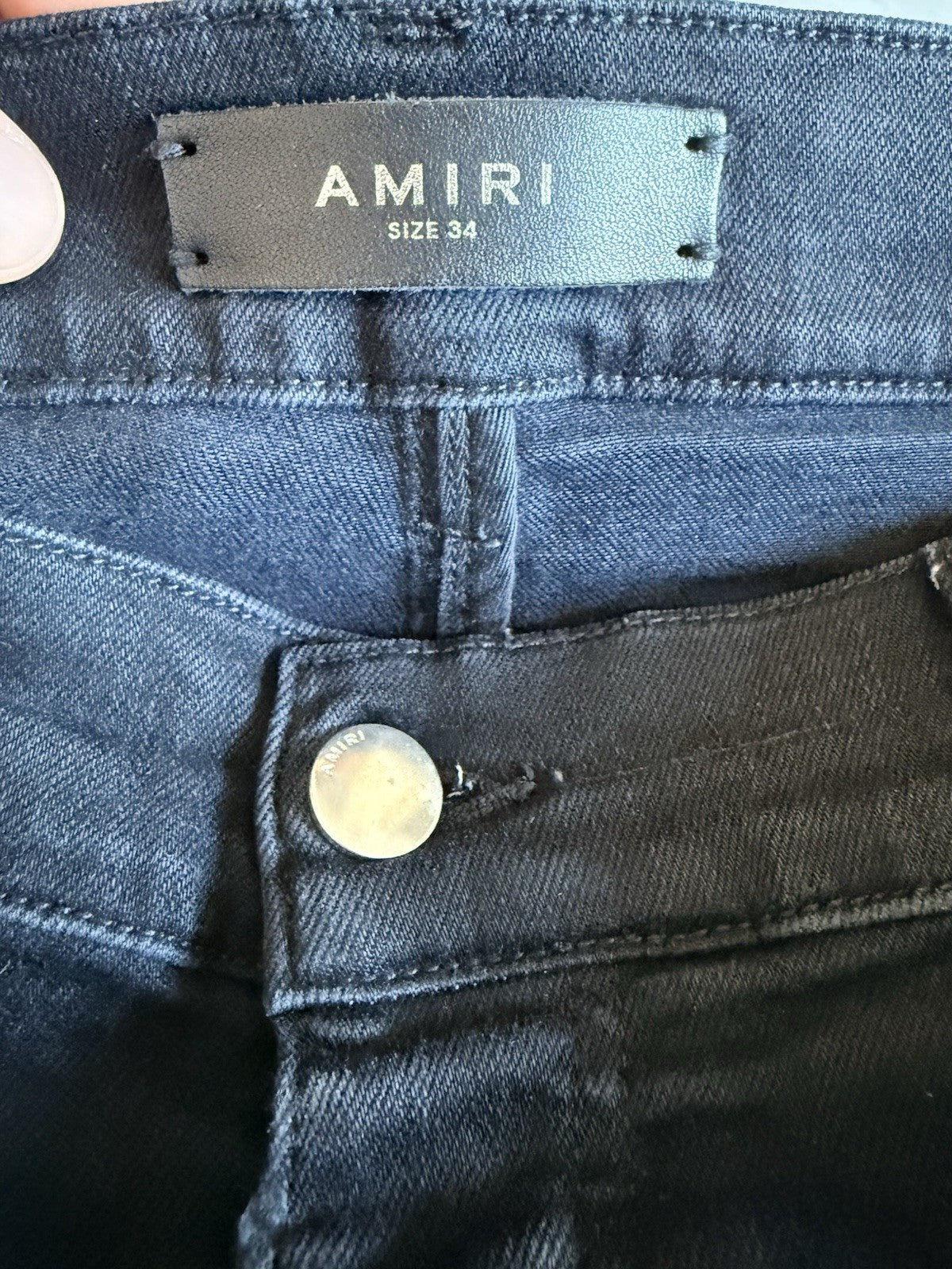 Amiri Ripped Black Jeans Size 34 ($1295 Retail)