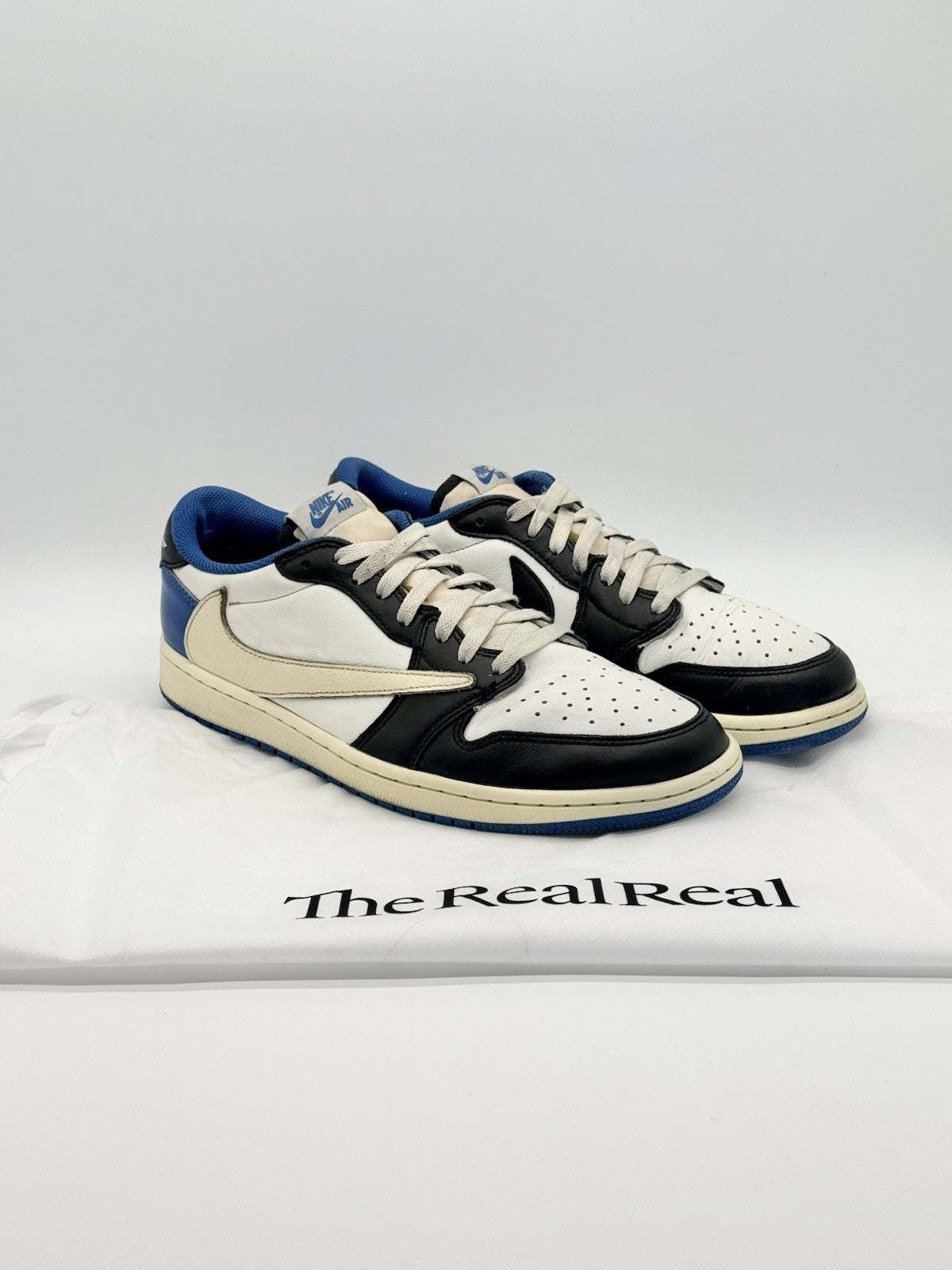 Size 11 - Jordan 1 Retro x Fragment Design x Travis Scott Low Blue