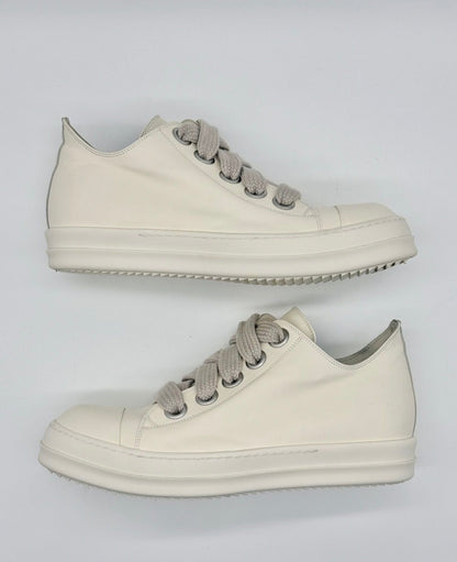 Size 11 - Rick Owens Jumbo Lace Low White Mainline