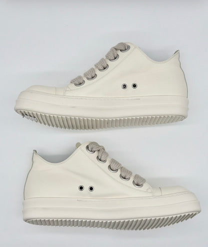 Size 11 - Rick Owens Jumbo Lace Low White Mainline