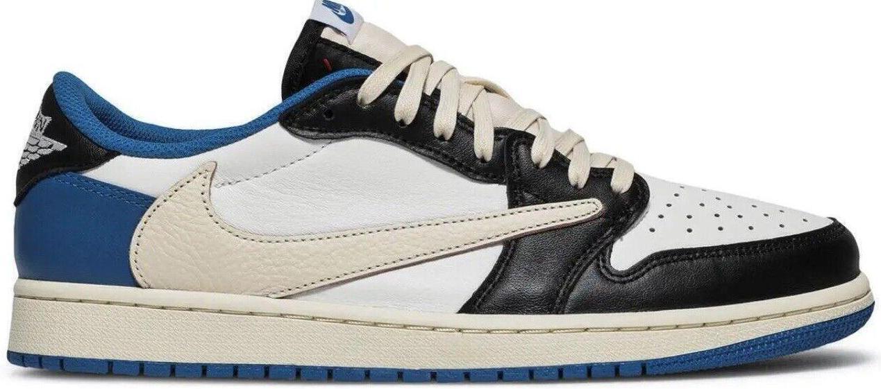 Size 11 - Jordan 1 Retro x Fragment Design x Travis Scott Low Blue