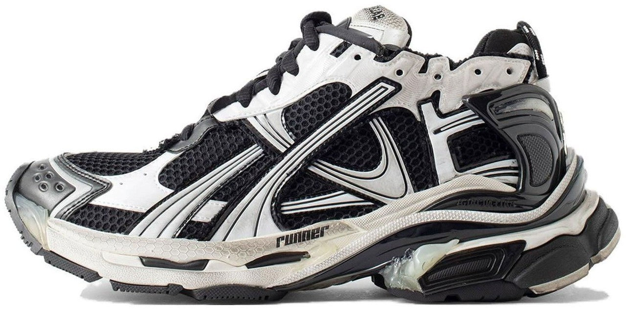 Size 9 - Balenciaga Runner Sneaker White Black